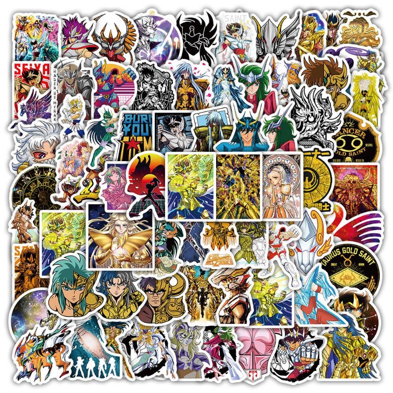 Laptop Accessories Decoration - 101 Pezzi Adesivi Anime Saint Seiya,