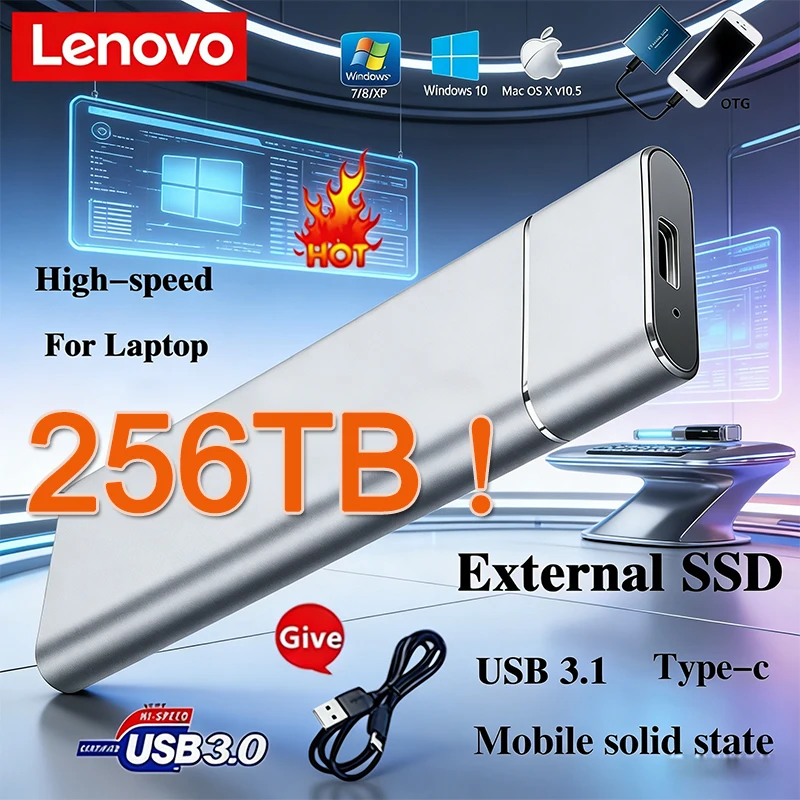 Laptop External Accessories - SSD Portatile Lenovo Mini 256TB 1TB