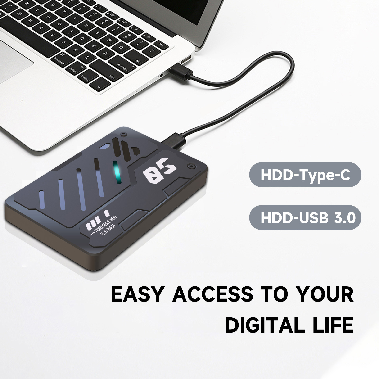 Laptop External Accessories - Disco rigido esterno USB 3.0 tipo