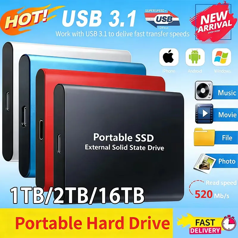 Laptop External Accessories - Nuovo SSD Esterno Portatile ad Alta