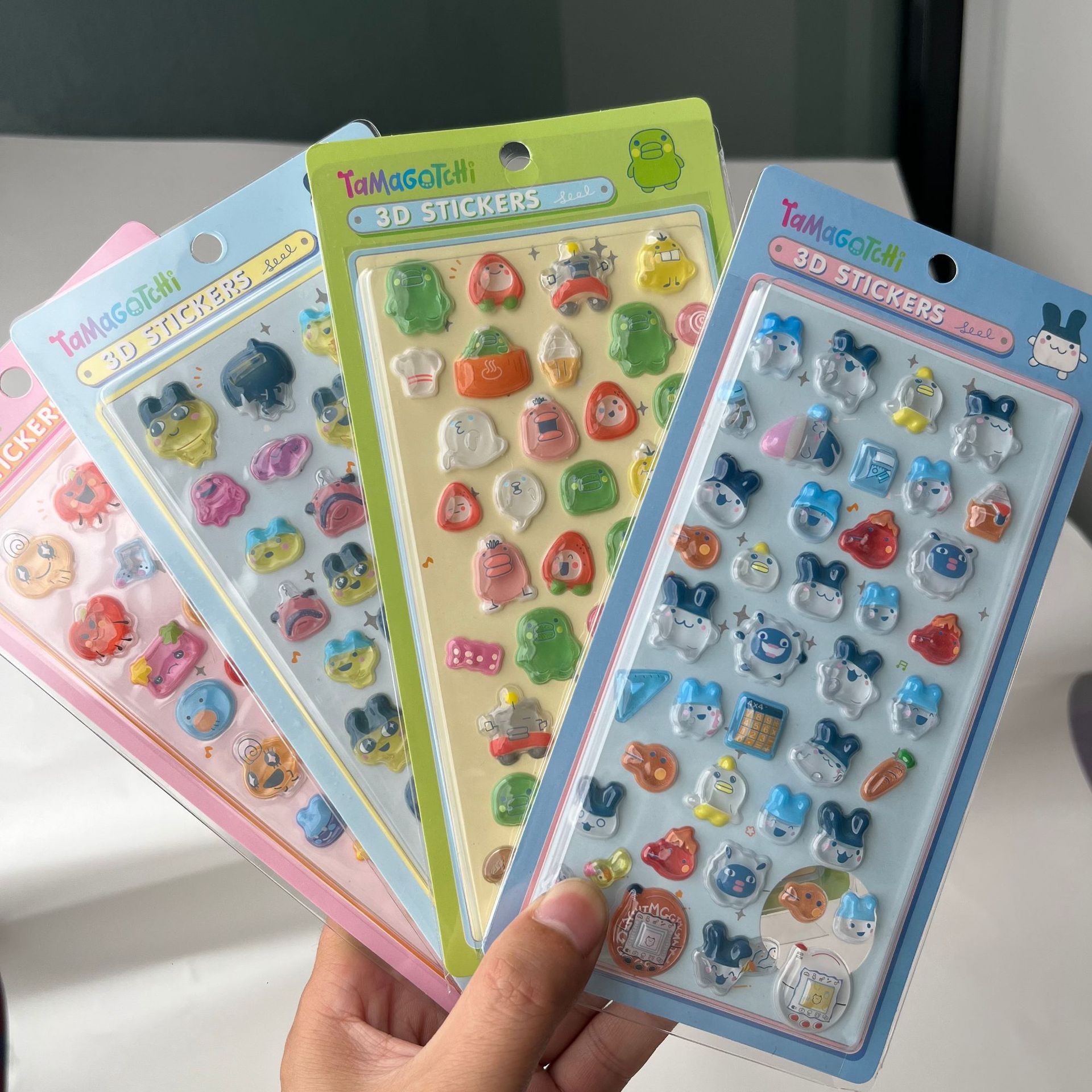 Laptop Accessories Decoration - Adesivi 3D Puffy Tamagotchi Carini, Decalcomanie