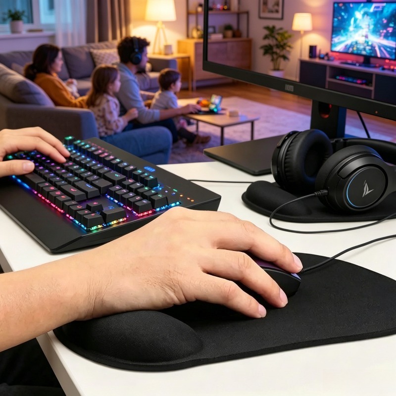Laptop Accessories For Wrist Support - Tappetino per mouse ergonomico antiscivolo con